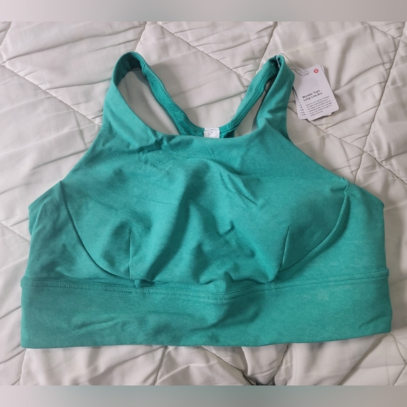 Wunder Train Longline BraMedium Support, C/D Cup Size 14 Blaze Maldives green - Picture 2 of 5